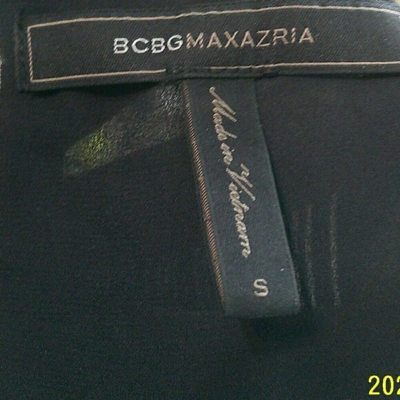 BCBG Maxazria - Sleeveless Sheer V-Neck with Cowl Overlay - Size Small - Picture 3 of 4